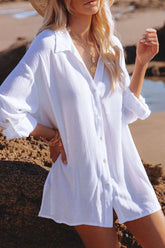 Feel The Sun Button-Down-Tunika-Oberteil – 2 Farben